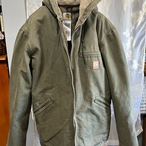 Carhartt Men's Green Hooded Jacket